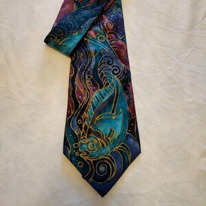 Grace Newburger || Aquarium Silk Tie